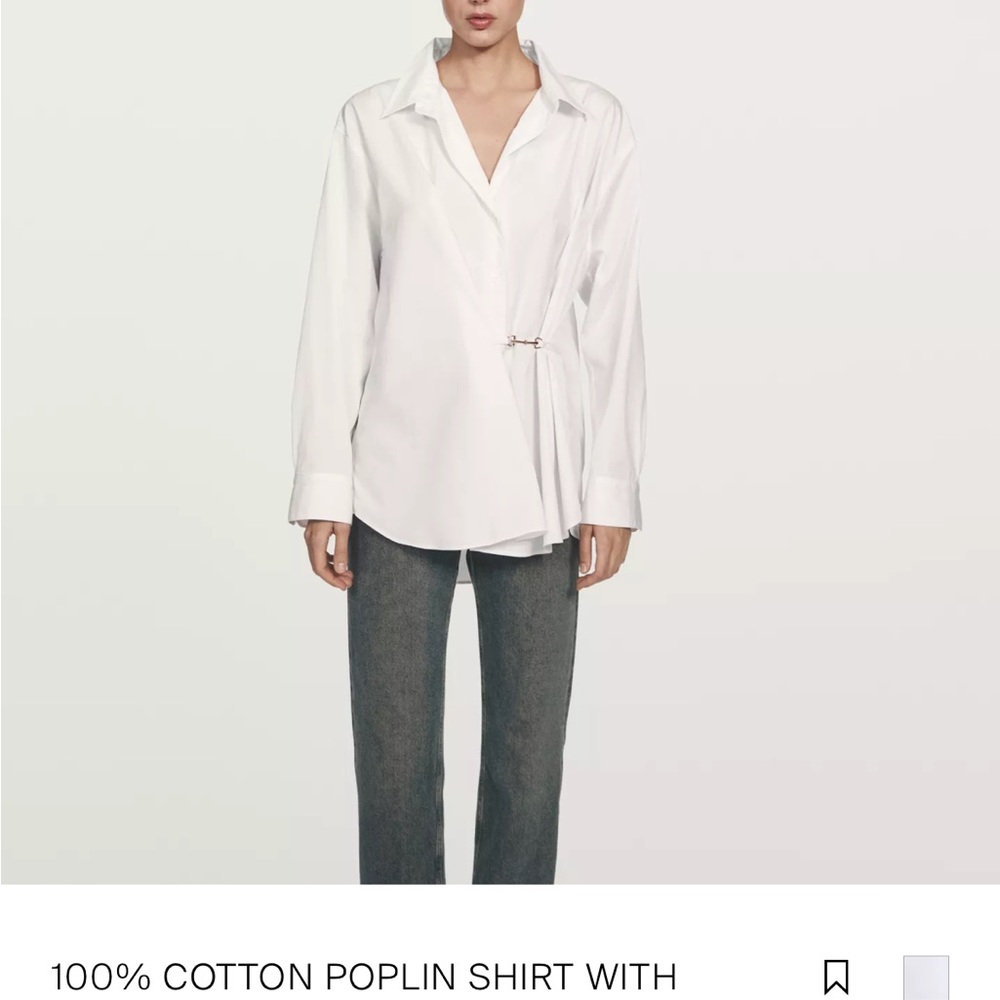 ISO Massimo Dutti White Poplin Button Down Shirt - Do Not Buy.